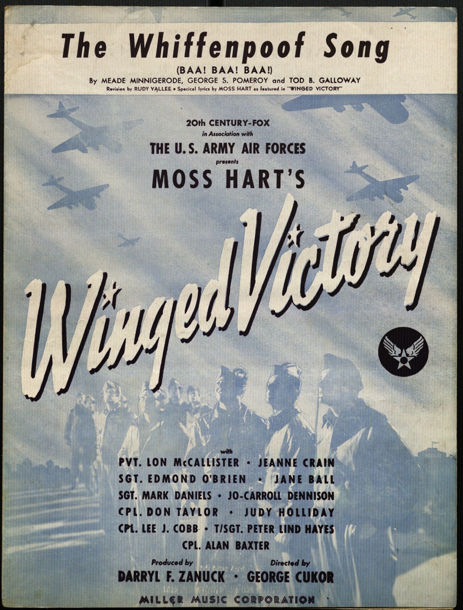 First page of the Whiffenpoof Song sheet music, published 1909.