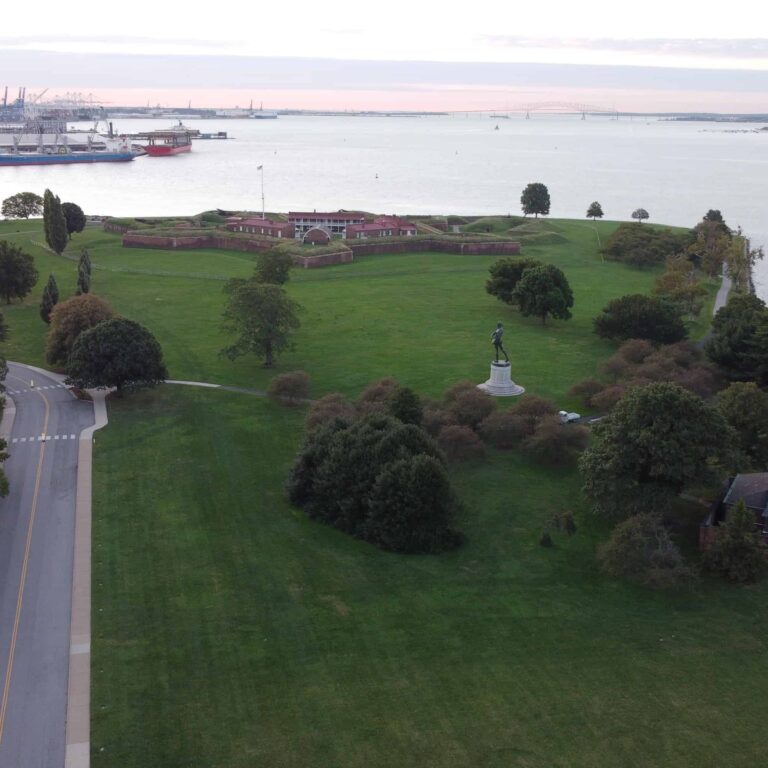 Francis Scott Key at the Bombardment of Fort McHenry in Baltimore wrote lyrics to the Star Spangled Banner