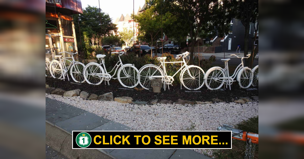 White Bikes public sculpture in Washington, DC Route 1 Views