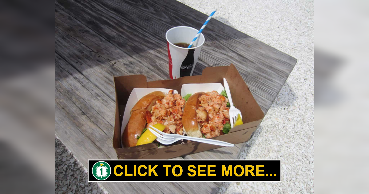 Lobster Roll among the best! Narragansett, RI Route 1 Views