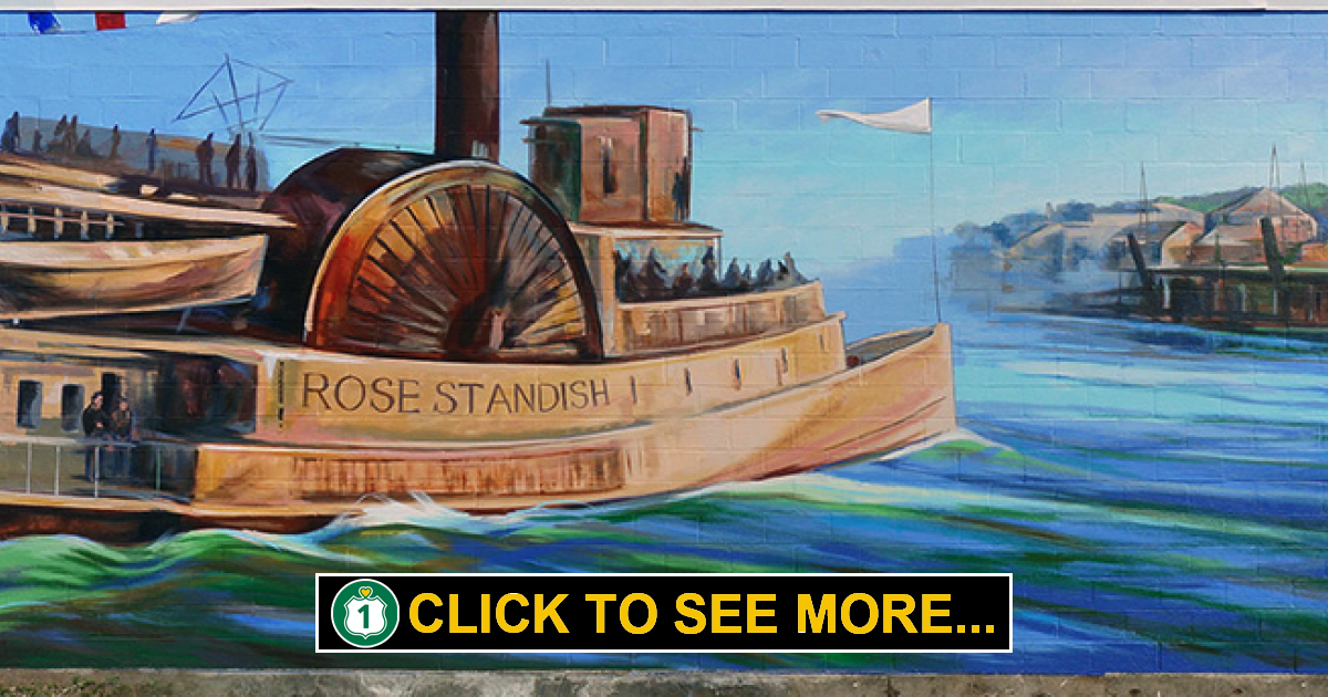 Mural at Irene Chadbourne Food Pantry in Calais, Maine Route 1 Views