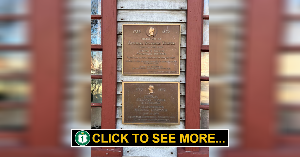 The General Sylvanus Thayer House Braintree, MA Route 1 Views