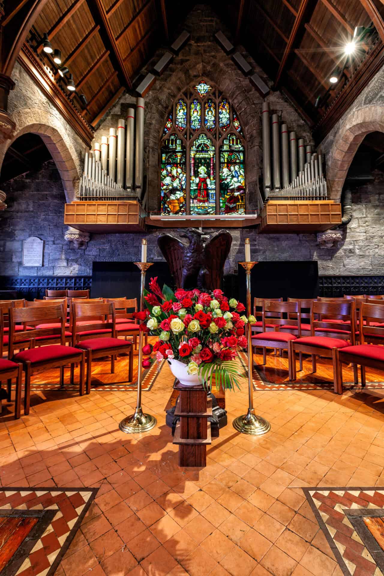 A display of fresh flowers