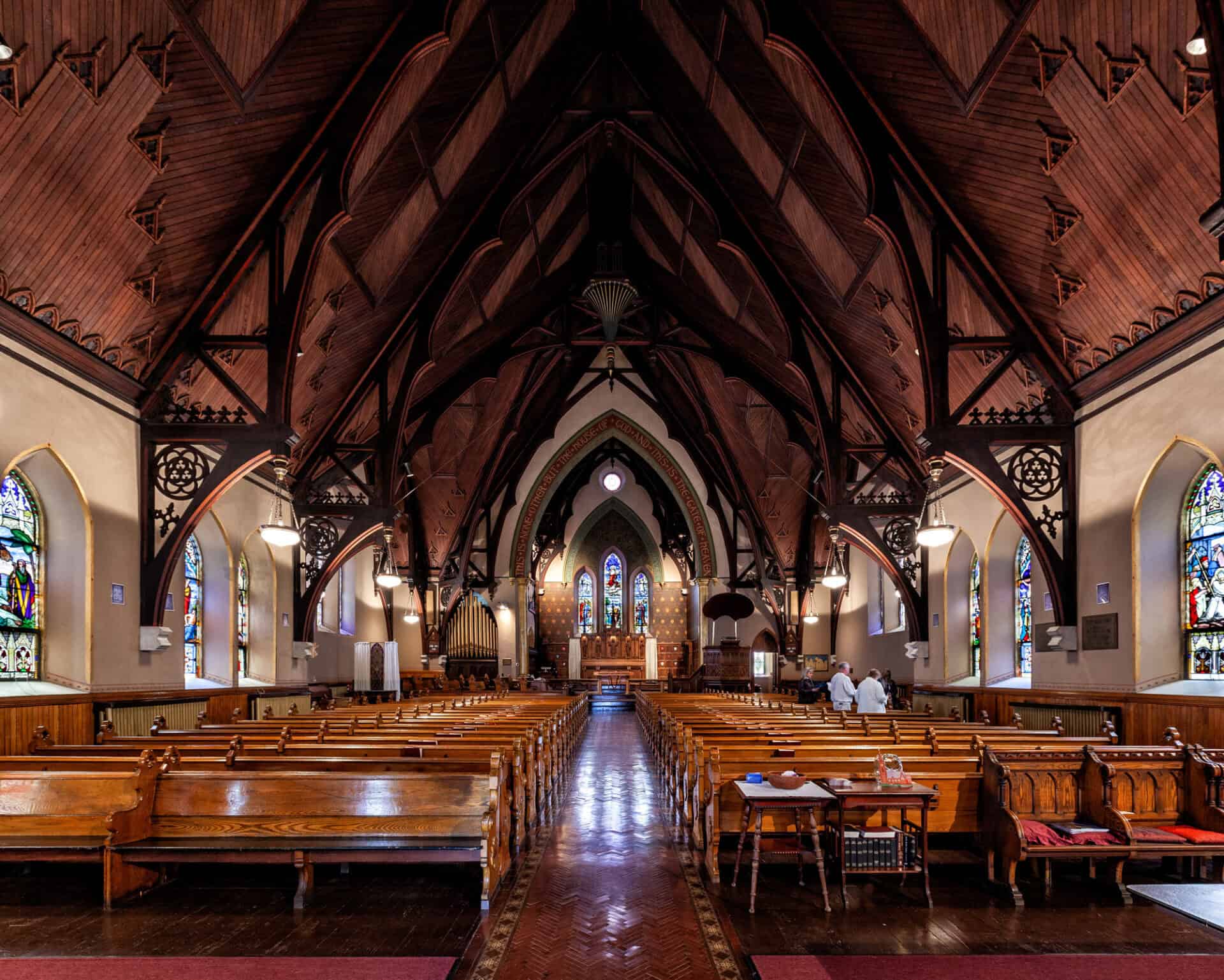 Inside the beautiful sanctuary of St. David's Episcopal Church