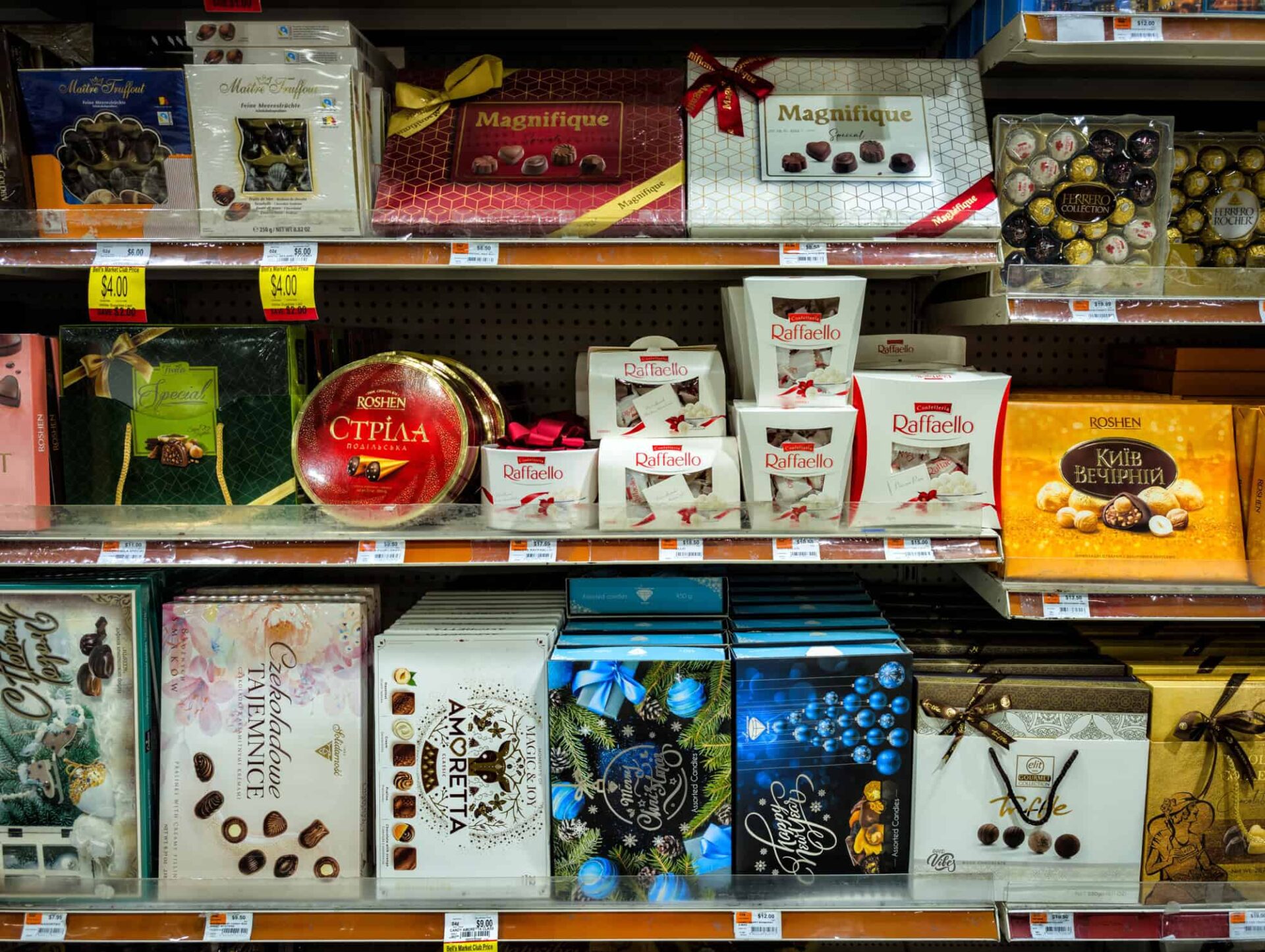 Boxes of chocolates are popular gifts!