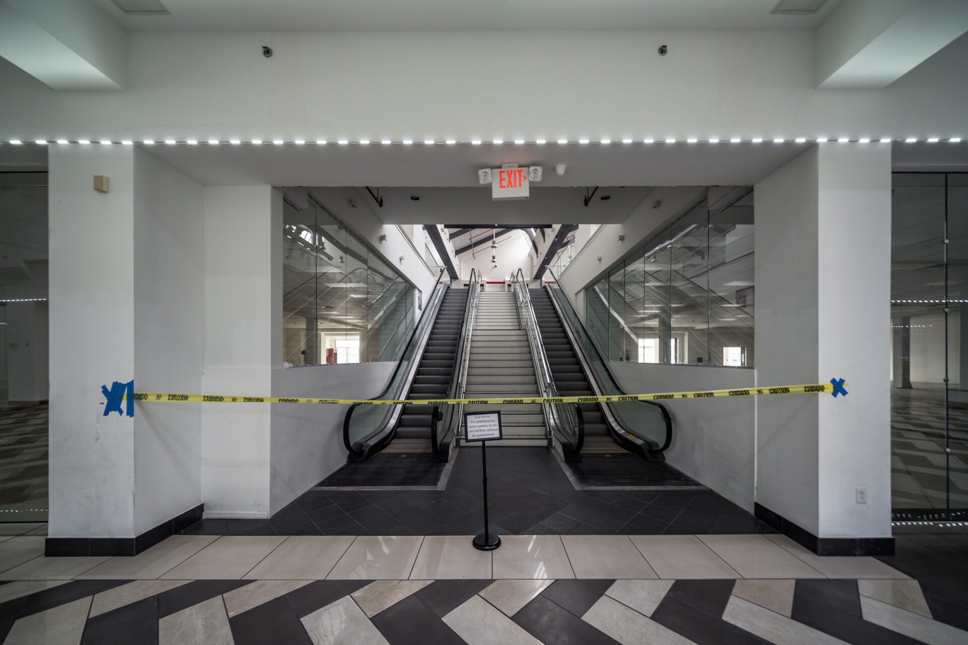 So is the escalator to the former food court on the second floor