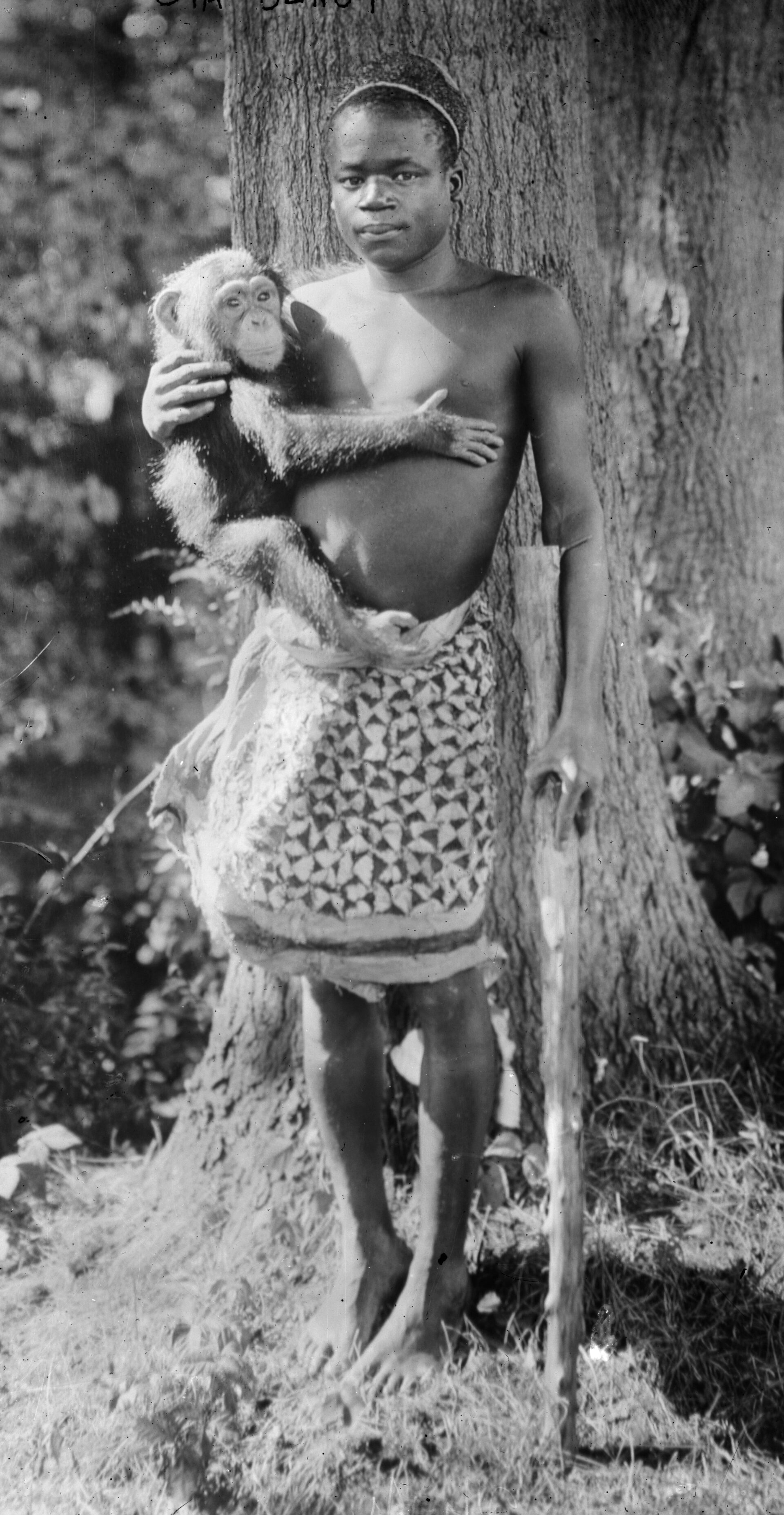 Ota Benga with Bronx Zoo chimpanzee