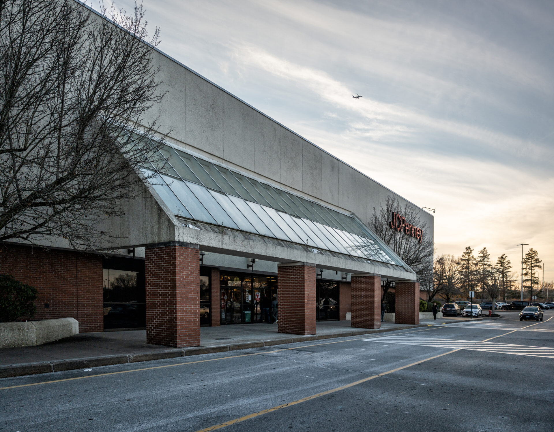 Vintage Brutalist anchor store entrances are always fun