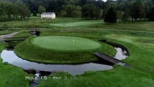 the 15th can give bad golfers bad dreams...
