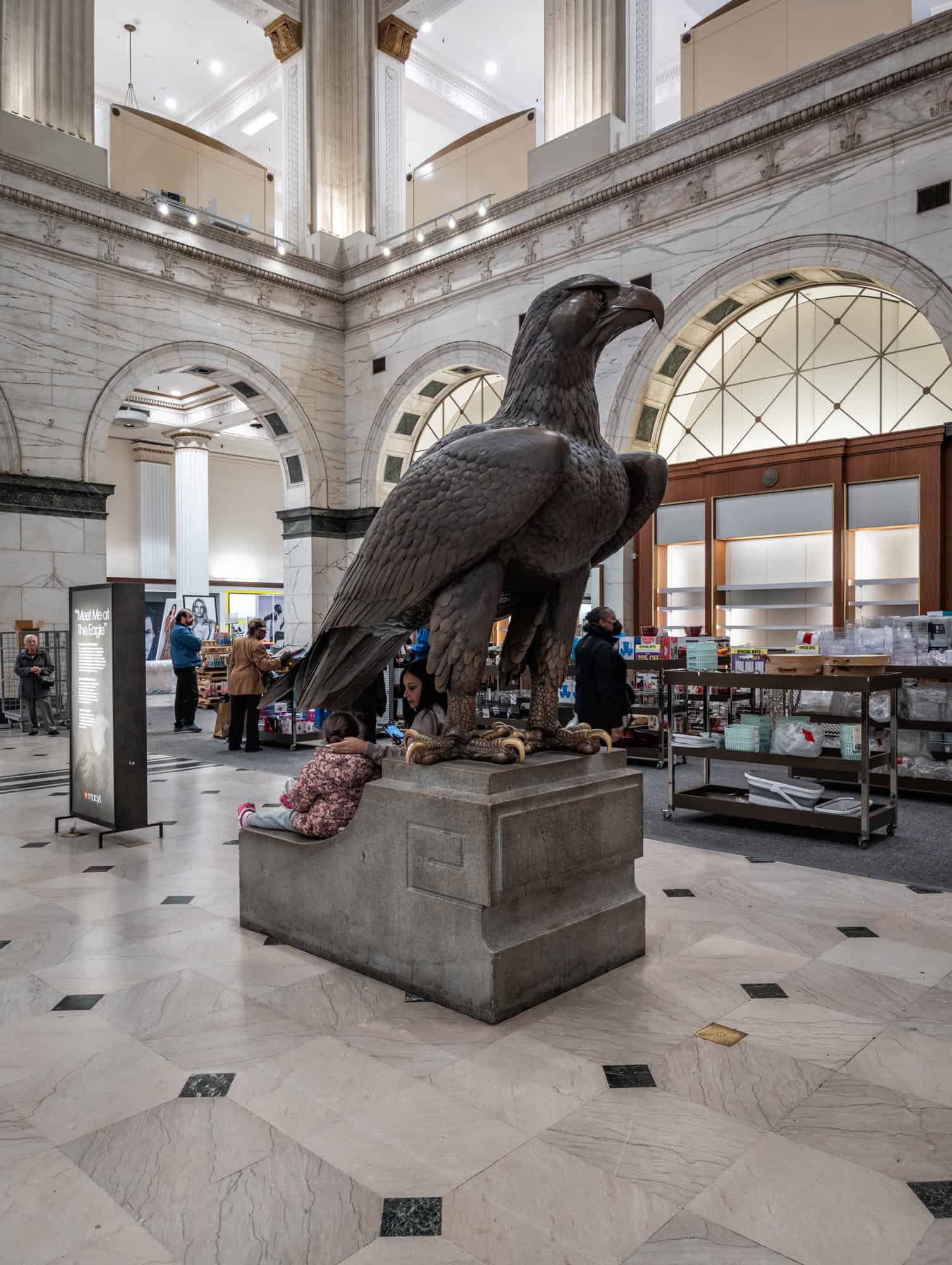 The eagle is one of the store's most famous features