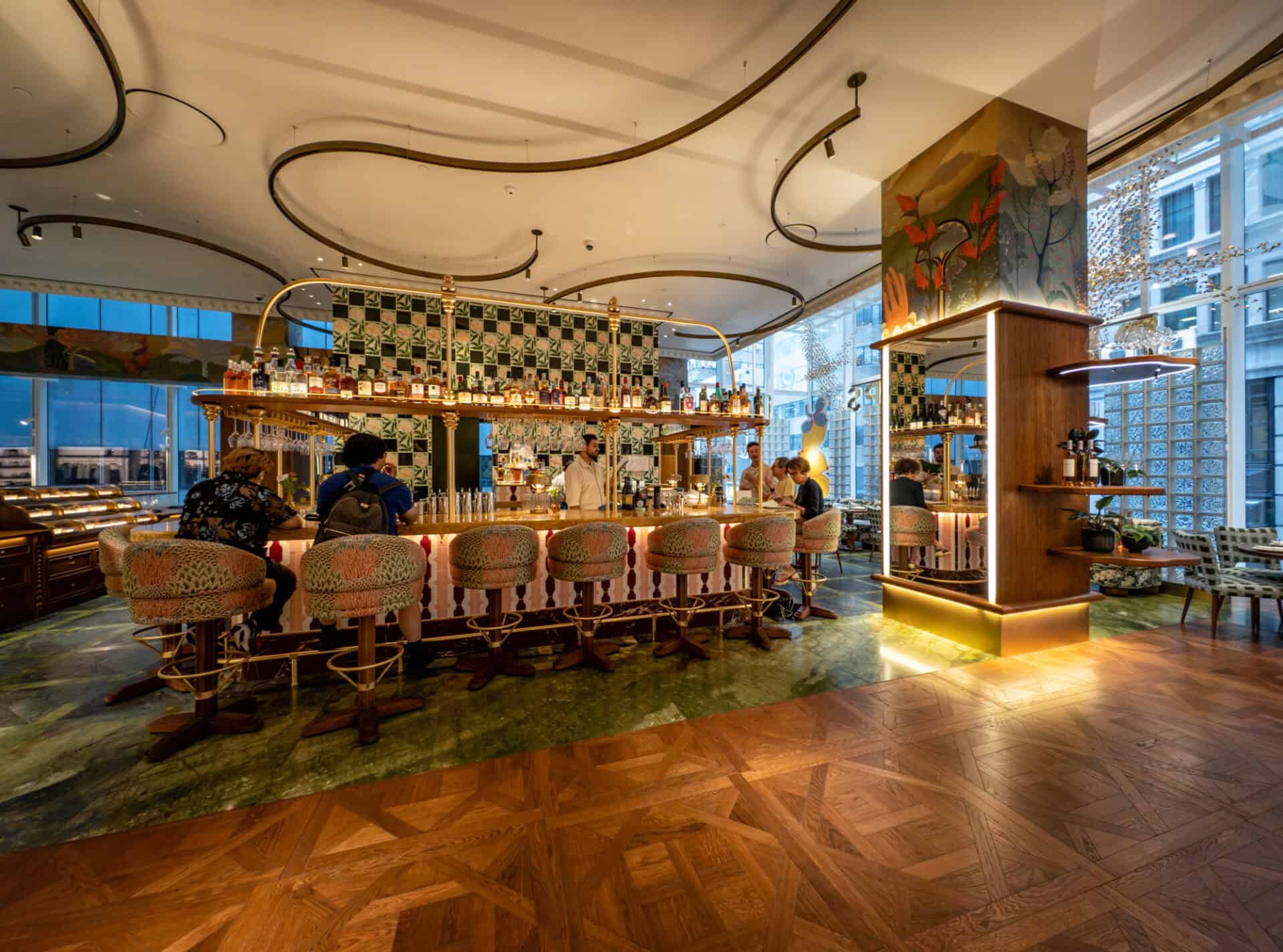 You can grab a drink at this extravagant bar