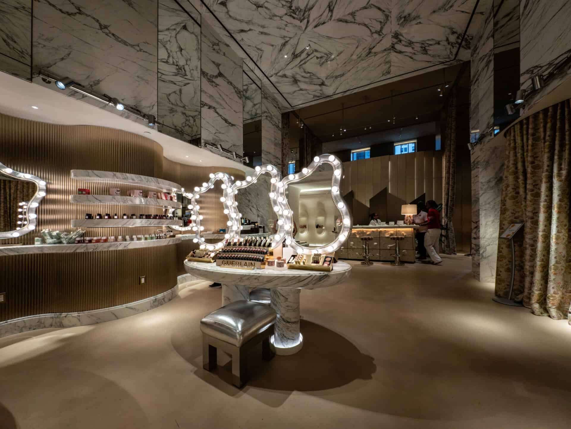 The makeup displays are surreal and beautiful