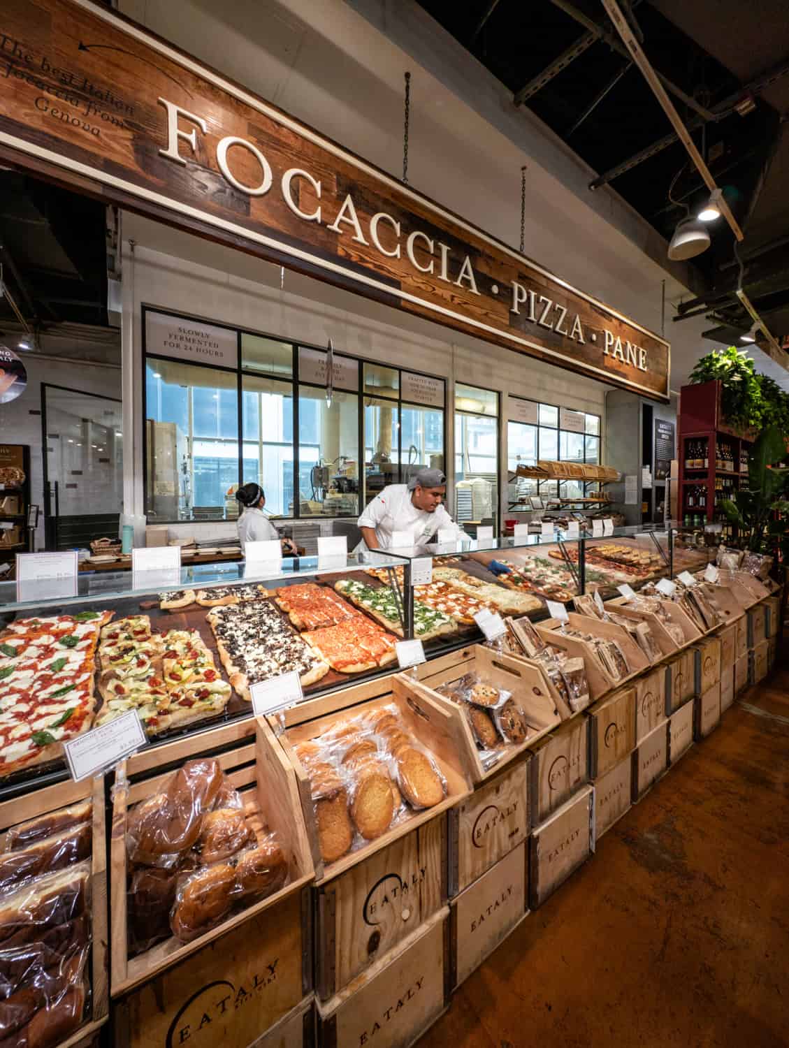 The fresh pizza counter is outstanding