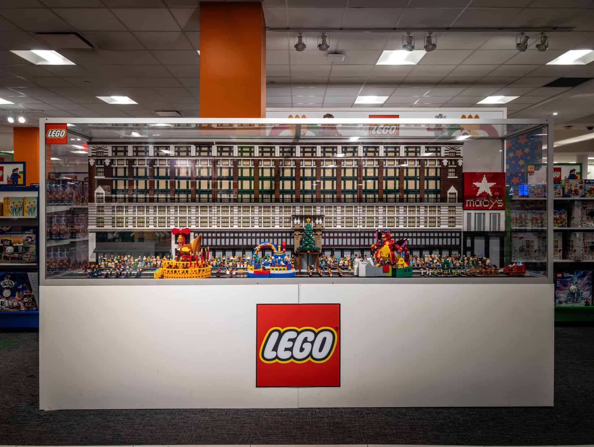 This LEGO display of the Macy's parade was a fun surprise!