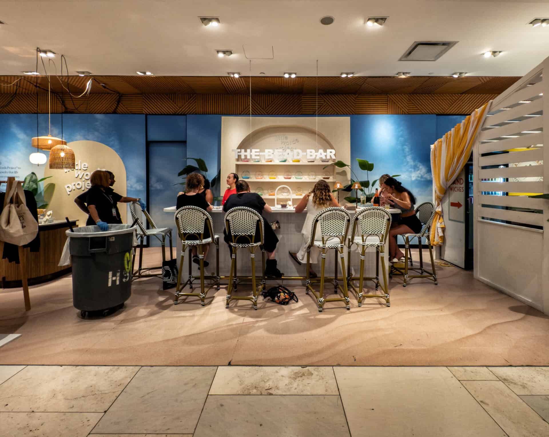 Areas to socialize doing fun activities are a smart addition to the store