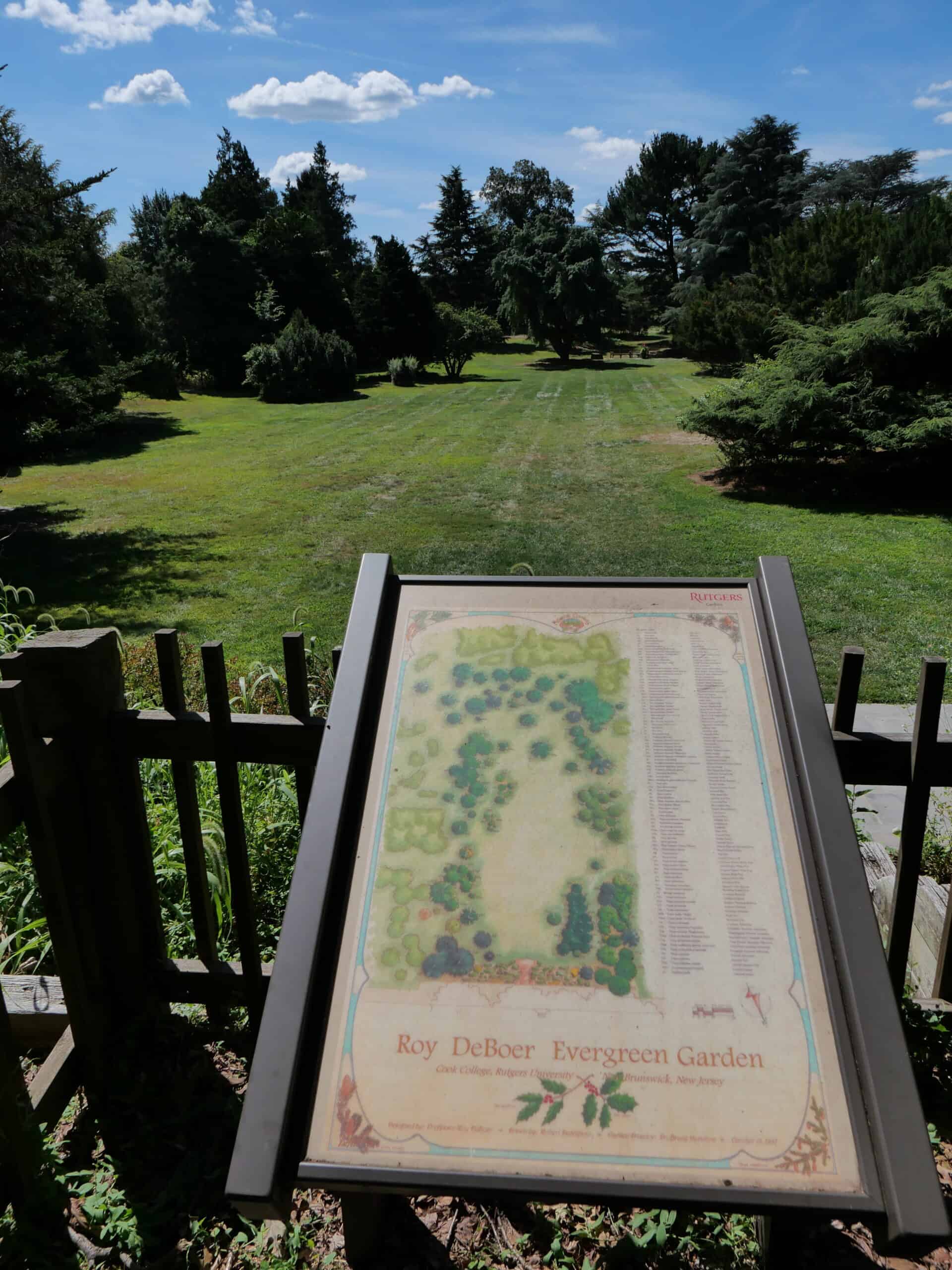 The Evergreen Garden & interpretive sign