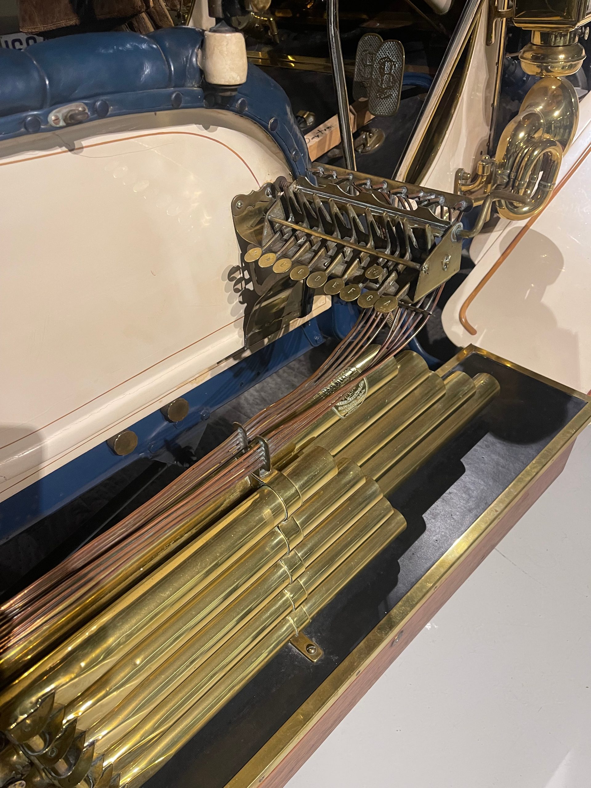 Back before radio, you needed to play your own tunes on this exhaust-powered instrument